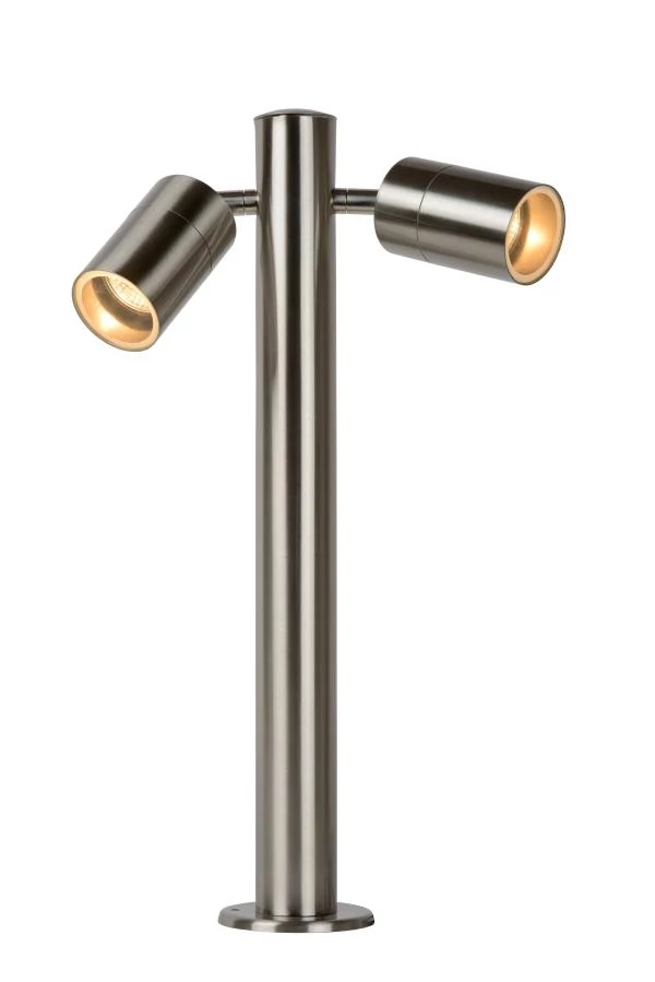 Lucide ARNE-LED - Bollard light - Ø 6,3 cm - LED - GU10 - 2x5W 2700K - IP44 - Satin Chrome - detail 2